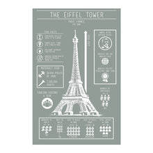 Load image into Gallery viewer, Eiffel Tower Infographic Screenprint
