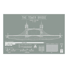 Load image into Gallery viewer, Tower Bridge Infographic Screenprint