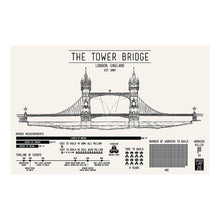 Load image into Gallery viewer, Tower Bridge Infographic Screenprint