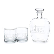 Load image into Gallery viewer, Yours, Mine & Ours Engraved Decanter Set