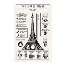 Load image into Gallery viewer, Eiffel Tower Infographic Screenprint
